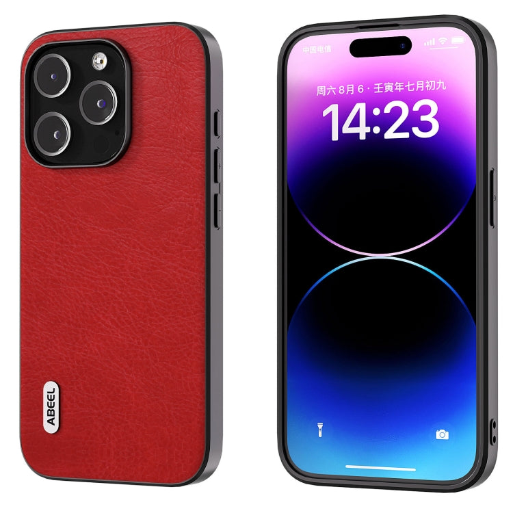ABEEL Retro Litchi Texture PU Phone Case, For iPhone 14 Pro, For iPhone 14 Pro Max Apple Accessories - APEXEL INDIA - Mobile Lens - Mobile Camera Lens - Cellphone Accessories - Phone Lens - Smartphone Lens