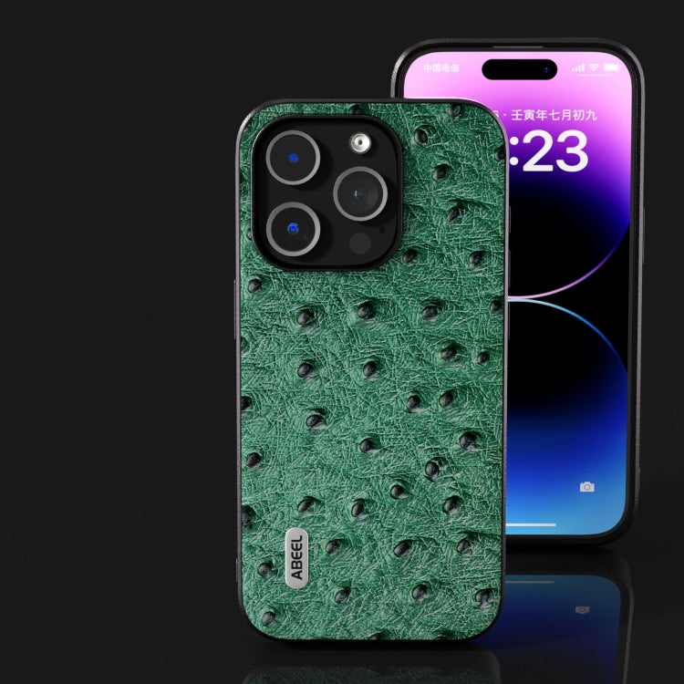 ABEEL Genuine Leather Ostrich Texture Phone Case Apple Accessories - APEXEL INDIA - Mobile Lens - Mobile Camera Lens - Cellphone Accessories - Phone Lens - Smartphone Lens