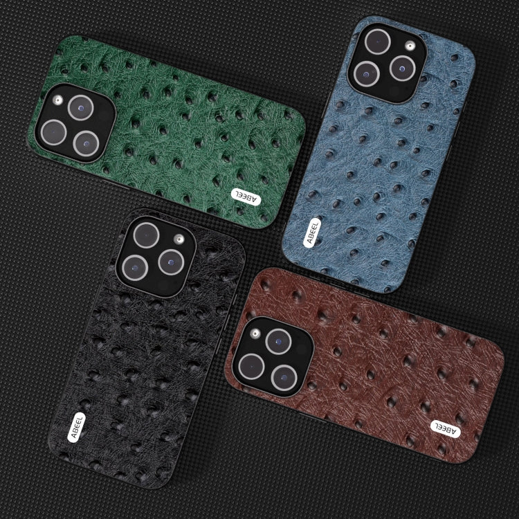 ABEEL Genuine Leather Ostrich Texture Phone Case Apple Accessories - APEXEL INDIA - Mobile Lens - Mobile Camera Lens - Cellphone Accessories - Phone Lens - Smartphone Lens