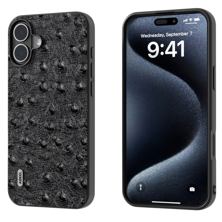 ABEEL Genuine Leather Ostrich Texture Phone Case Apple Accessories - APEXEL INDIA - Mobile Lens - Mobile Camera Lens - Cellphone Accessories - Phone Lens - Smartphone Lens