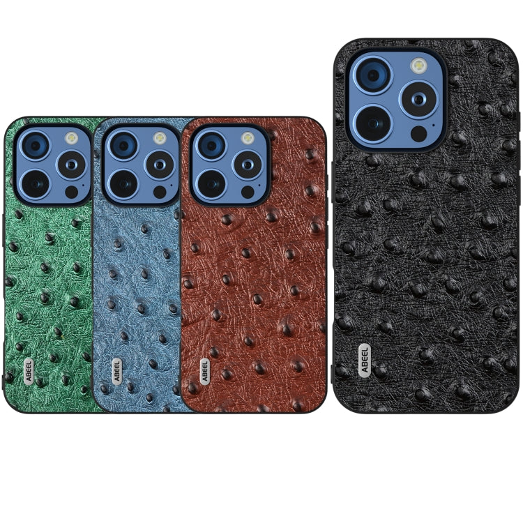 ABEEL Genuine Leather Ostrich Texture Phone Case Apple Accessories - APEXEL INDIA - Mobile Lens - Mobile Camera Lens - Cellphone Accessories - Phone Lens - Smartphone Lens