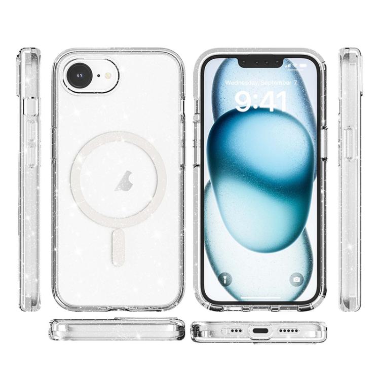 Terminator Style Glitter Powder MagSafe Magnetic Phone Case, For iPhone 16e, For iPhone 16 Pro Max, For iPhone 16 Pro, For iPhone 16 Plus Apple Accessories engter4228 iPhone 16e - APEXEL INDIA - Mobile Lens - Mobile Camera Lens - Cellphone Accessories - Phone Lens - Smartphone Lens