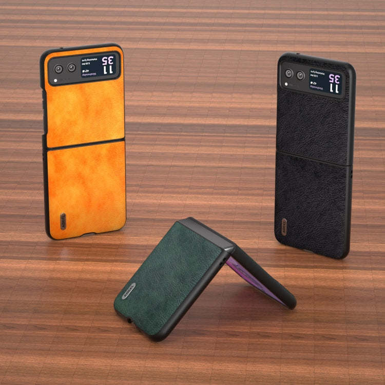 ABEEL Dual Color Lichi Texture PU Phone Case, For Motorola Razr 40 Mobile Accessories - APEXEL INDIA - Mobile Lens - Mobile Camera Lens - Cellphone Accessories - Phone Lens - Smartphone Lens