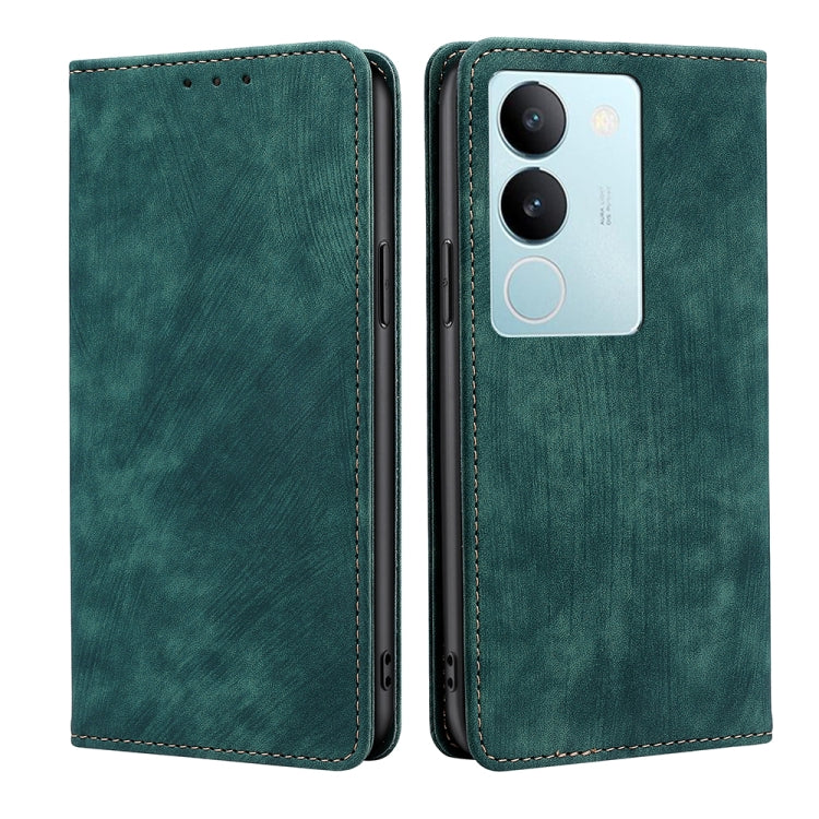 RFID Anti-theft Brush Magnetic Leather Phone Case, For vivo V29e 5G, For vivo Y35+ 5G, For vivo S17 5G / S17 Pro 5G, For vivo iQOO Neo 8 / 8 Pro 5G