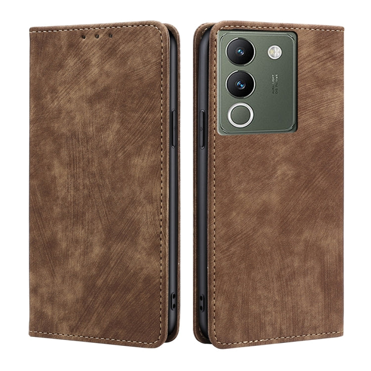RFID Anti-theft Brush Magnetic Leather Phone Case, For vivo V29e 5G, For vivo Y35+ 5G, For vivo S17 5G / S17 Pro 5G, For vivo iQOO Neo 8 / 8 Pro 5G