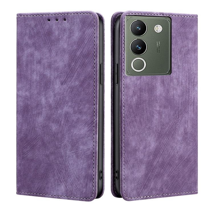 RFID Anti-theft Brush Magnetic Leather Phone Case, For vivo V29e 5G, For vivo Y35+ 5G, For vivo S17 5G / S17 Pro 5G, For vivo iQOO Neo 8 / 8 Pro 5G