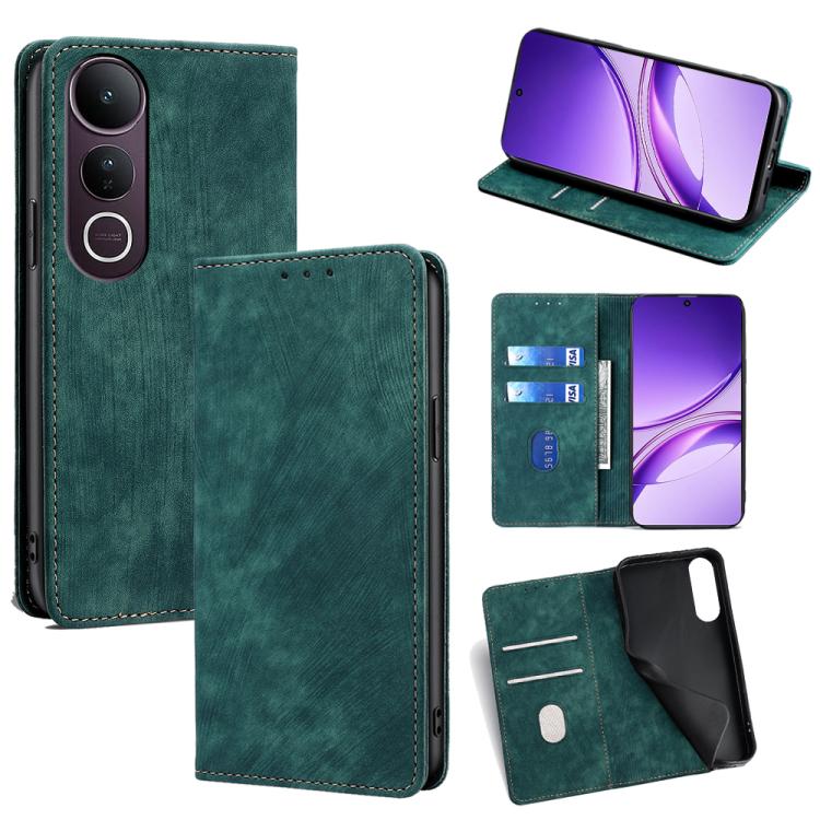 RFID Anti-theft Brush Magnetic Leather Phone Case, For vivo V50 Lite 5G, For vivo Y29s 5G / Y04 4G, For vivo Y29 4G Global, For vivo V50 5G