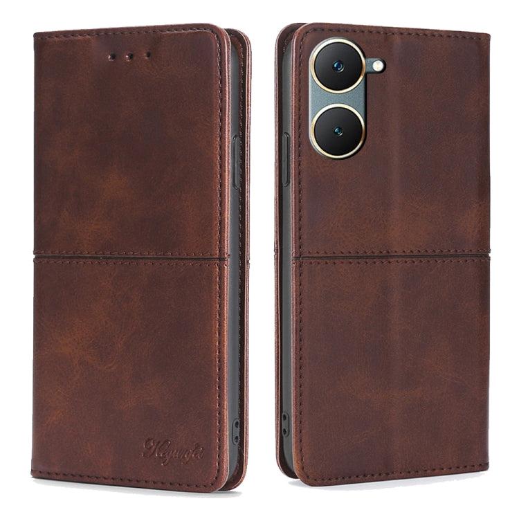 Cow Texture Magnetic Leather Phone Case, For vivo iQOO Z9 Turbo, For vivo Y03 4G, For vivo Y100 5G IDN, For vivo Y35+ 5G