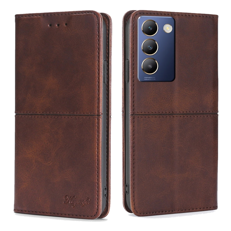Cow Texture Magnetic Leather Phone Case, For vivo iQOO Z9 Turbo, For vivo Y03 4G, For vivo Y100 5G IDN, For vivo Y35+ 5G