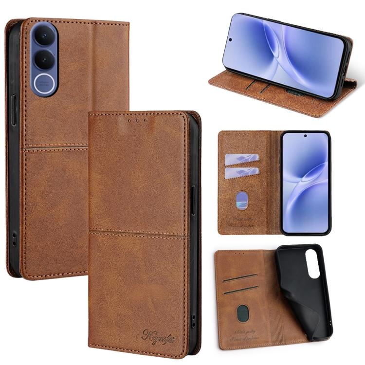Cow Texture Magnetic Leather Phone Case, For vivo V70 FE 5G, For vivo Y05 4G, For vivo Y500i 5G, For vivo X300 Pro 5G