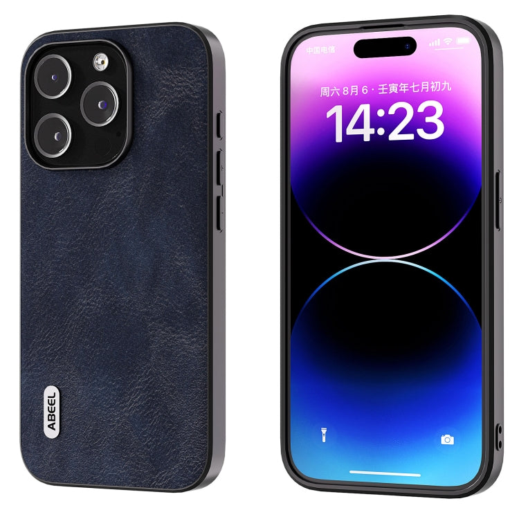 ABEEL Cowhide Texture PU Phone Case, For iPhone 15 Pro Max, For iPhone 15 Plus, For iPhone 15, For iPhone 15 Pro