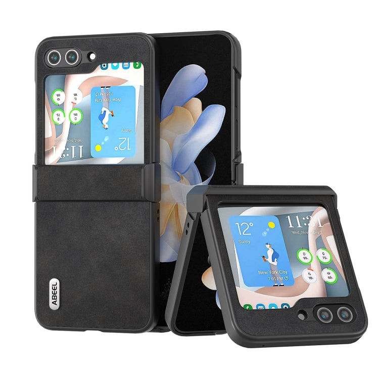 ABEEL Two-color Calf Texture PU Phone Case, For Samsung Galaxy Z Flip6, For Samsung Galaxy Z Flip5 Samsung Accessories - APEXEL INDIA - Mobile Lens - Mobile Camera Lens - Cellphone Accessories - Phone Lens - Smartphone Lens