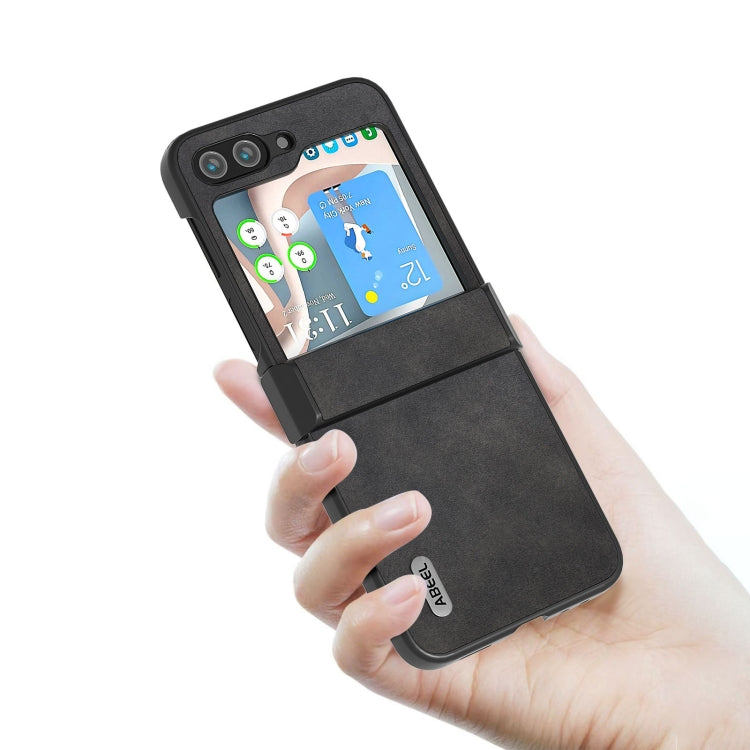 ABEEL Two-color Calf Texture PU Phone Case, For Samsung Galaxy Z Flip6, For Samsung Galaxy Z Flip5 Samsung Accessories - APEXEL INDIA - Mobile Lens - Mobile Camera Lens - Cellphone Accessories - Phone Lens - Smartphone Lens