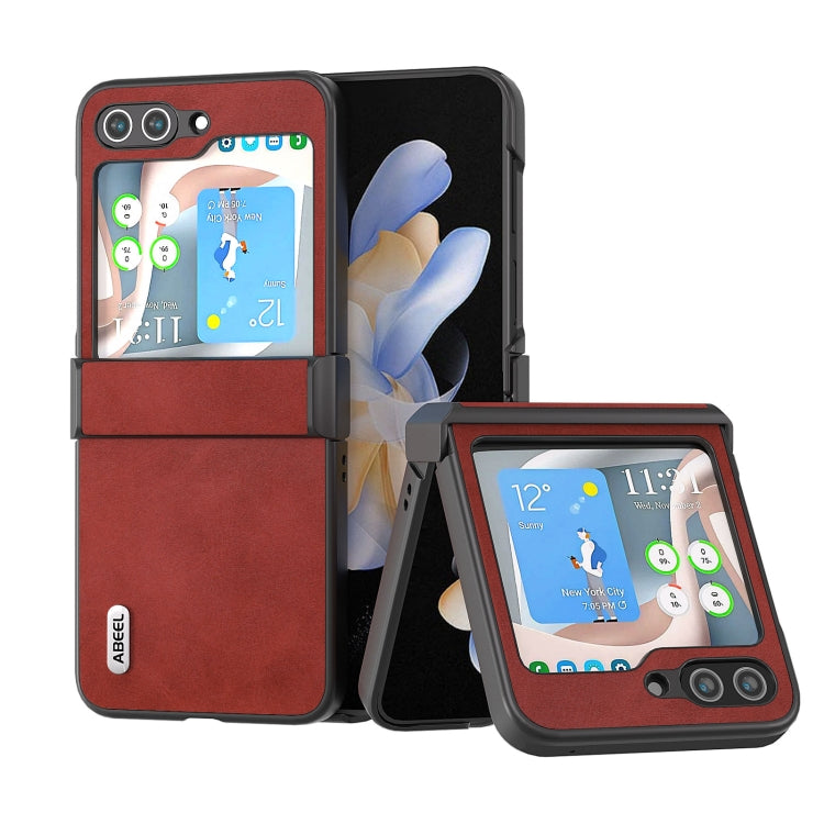 ABEEL Two-color Calf Texture PU Phone Case, For Samsung Galaxy Z Flip6, For Samsung Galaxy Z Flip5 Samsung Accessories - APEXEL INDIA - Mobile Lens - Mobile Camera Lens - Cellphone Accessories - Phone Lens - Smartphone Lens