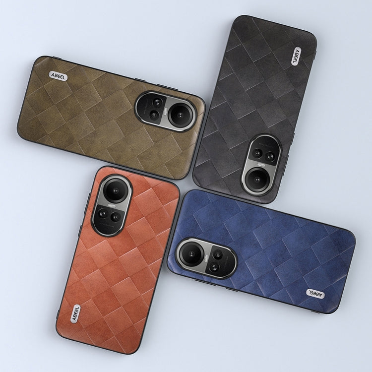 ABEEL Weave Plaid PU Phone Case, For OPPO Reno 10 / 10 Pro Global, For OPPO Find N3 Flip, For OPPO Find N3