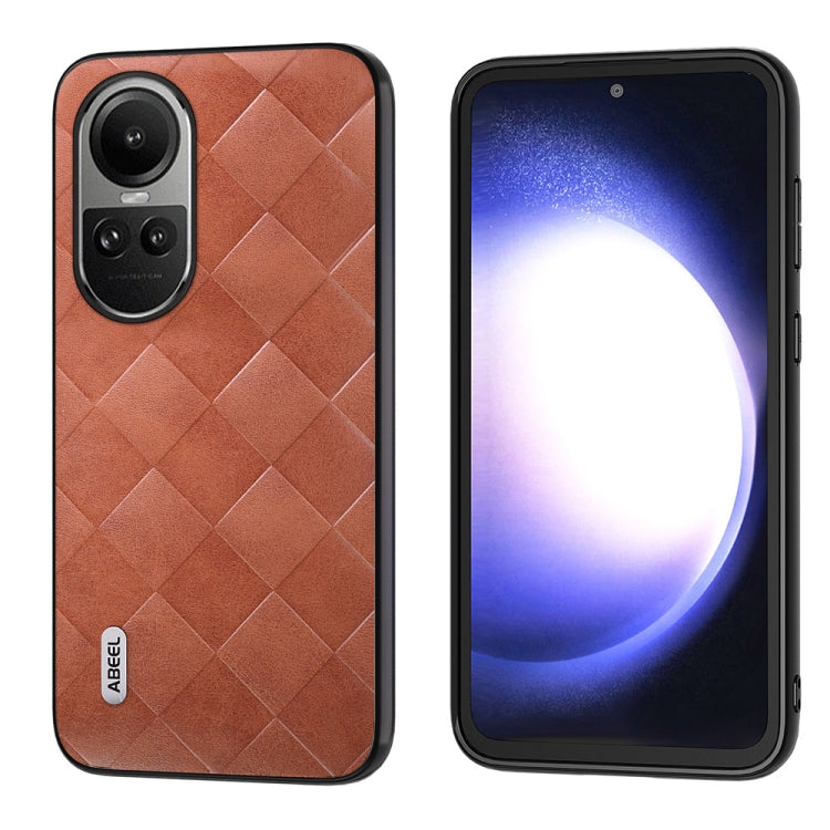 ABEEL Weave Plaid PU Phone Case, For OPPO Reno 10 / 10 Pro Global, For OPPO Find N3 Flip, For OPPO Find N3