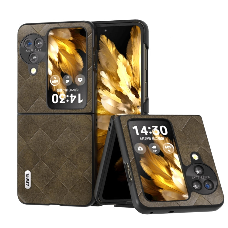 ABEEL Weave Plaid PU Phone Case, For OPPO Reno 10 / 10 Pro Global, For OPPO Find N3 Flip, For OPPO Find N3