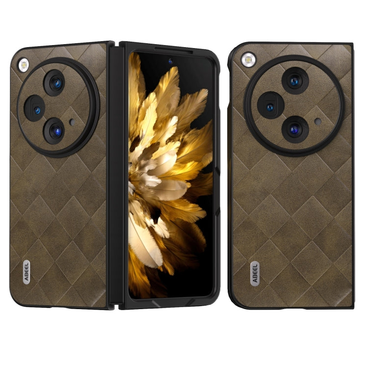 ABEEL Weave Plaid PU Phone Case, For OPPO Reno 10 / 10 Pro Global, For OPPO Find N3 Flip, For OPPO Find N3