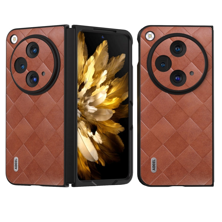 ABEEL Weave Plaid PU Phone Case, For OPPO Reno 10 / 10 Pro Global, For OPPO Find N3 Flip, For OPPO Find N3