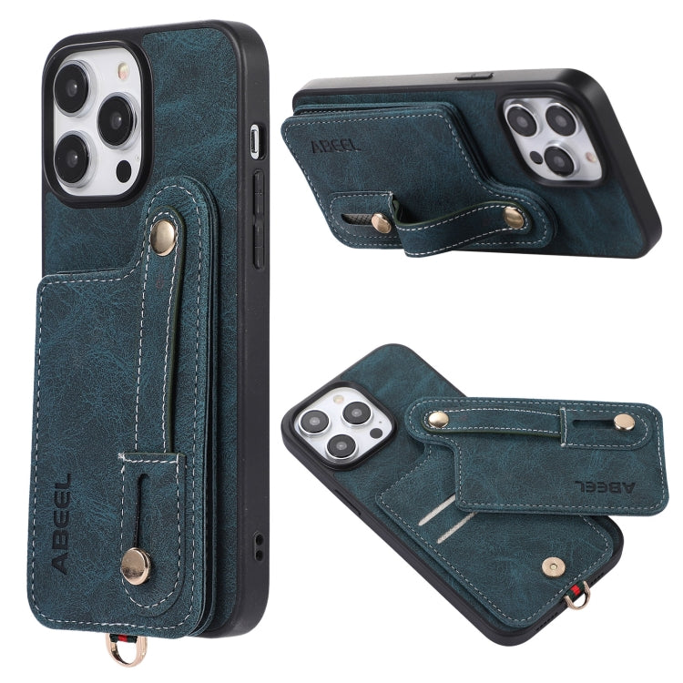 ABEEL Litchi Texture Card Bag PU Phone Case, For iPhone 14 Pro, For iPhone 14 Pro Max