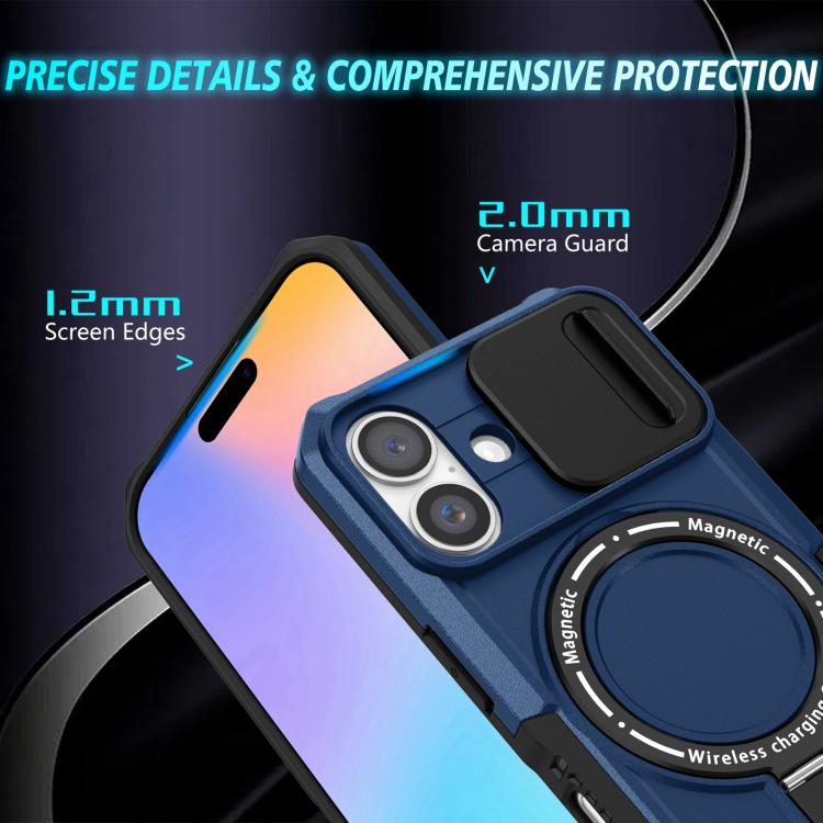 Sliding Camshield MagSafe Holder TPU Hybrid PC Phone Case, For iPhone 16 Plus, For iPhone 16 Apple Accessories engsli4366 iPhone 16 Plus - APEXEL INDIA - Mobile Lens - Mobile Camera Lens - Cellphone Accessories - Phone Lens - Smartphone Lens