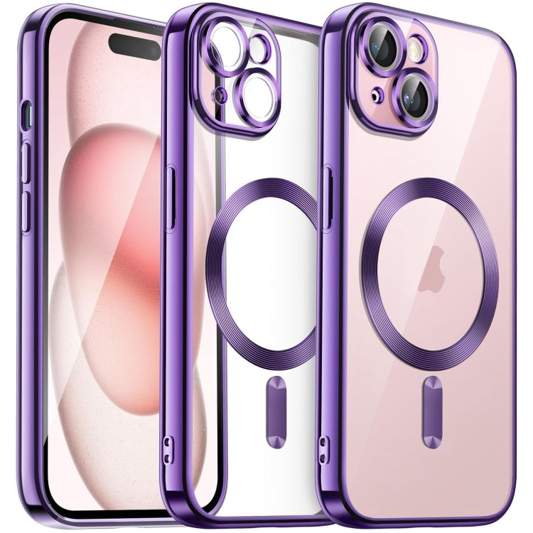Transparent Electroplated Magsafe Magnetic TPU Phone Case, For iPhone 15 Pro, For iPhone 15, For iPhone 15 Plus, For iPhone 14 Plus Apple Accessories engtra4384 iPhone 15 Pro - APEXEL INDIA - Mobile Lens - Mobile Camera Lens - Cellphone Accessories - Phone Lens - Smartphone Lens