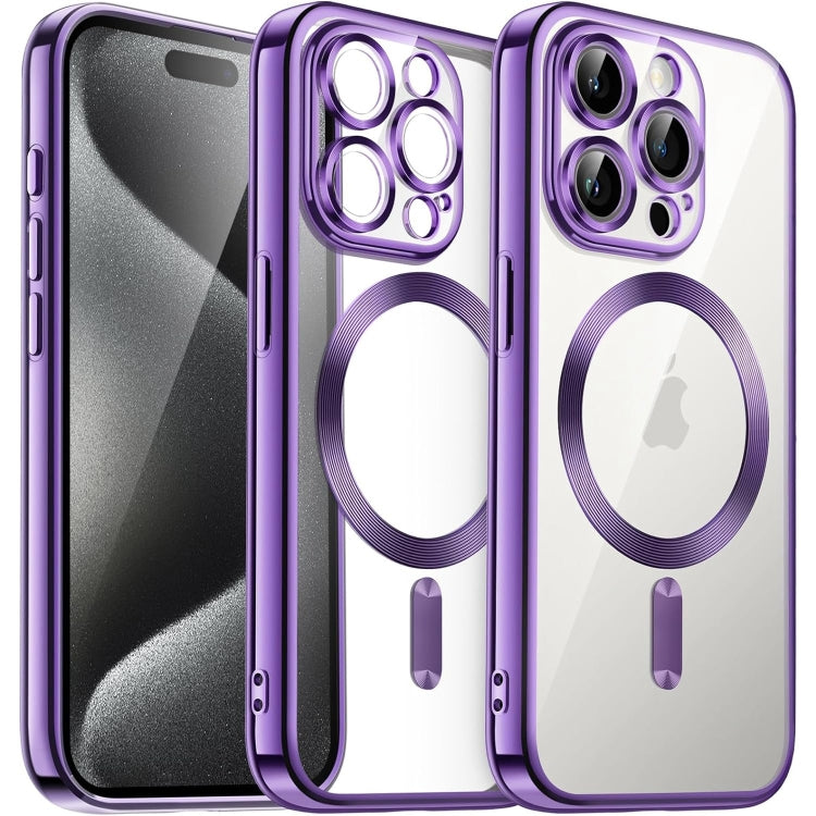 Transparent Electroplated Magsafe Magnetic TPU Phone Case, For iPhone 15 Pro, For iPhone 15, For iPhone 15 Plus, For iPhone 14 Plus Apple Accessories engtra4384 iPhone 15 Pro - APEXEL INDIA - Mobile Lens - Mobile Camera Lens - Cellphone Accessories - Phone Lens - Smartphone Lens