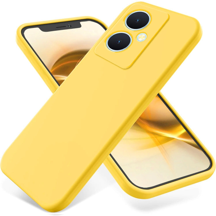 Solid Color Liquid Silicone Dropproof Full Coverage Phone Case, For vivo Y77t 5G