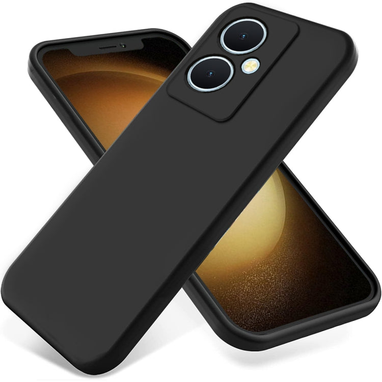 Solid Color Liquid Silicone Dropproof Full Coverage Phone Case, For vivo Y77t 5G