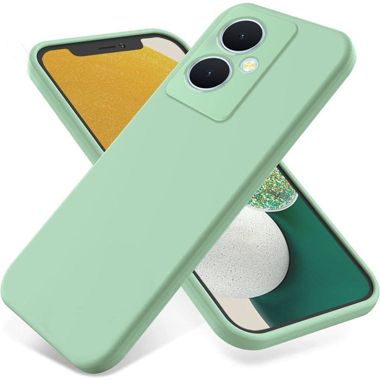 Solid Color Liquid Silicone Dropproof Full Coverage Phone Case, For vivo Y77t 5G