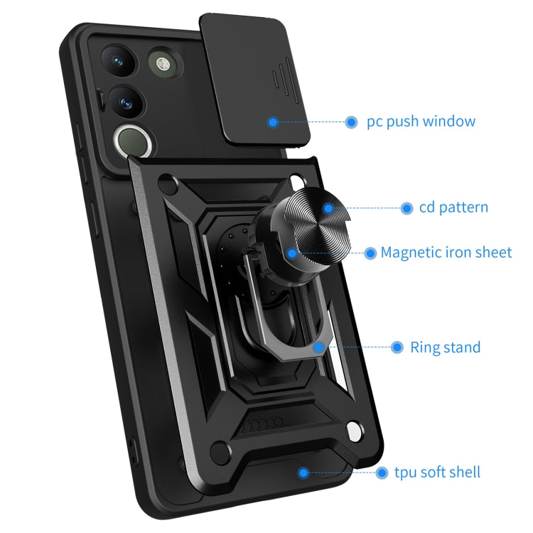 Sliding Camera Cover Design TPU+PC Phone Case, For vivo V29e Southeast Asian / Y200 5G, For vivo iQOO Z7 Pro 5G Global, For vivo V29e 5G Global