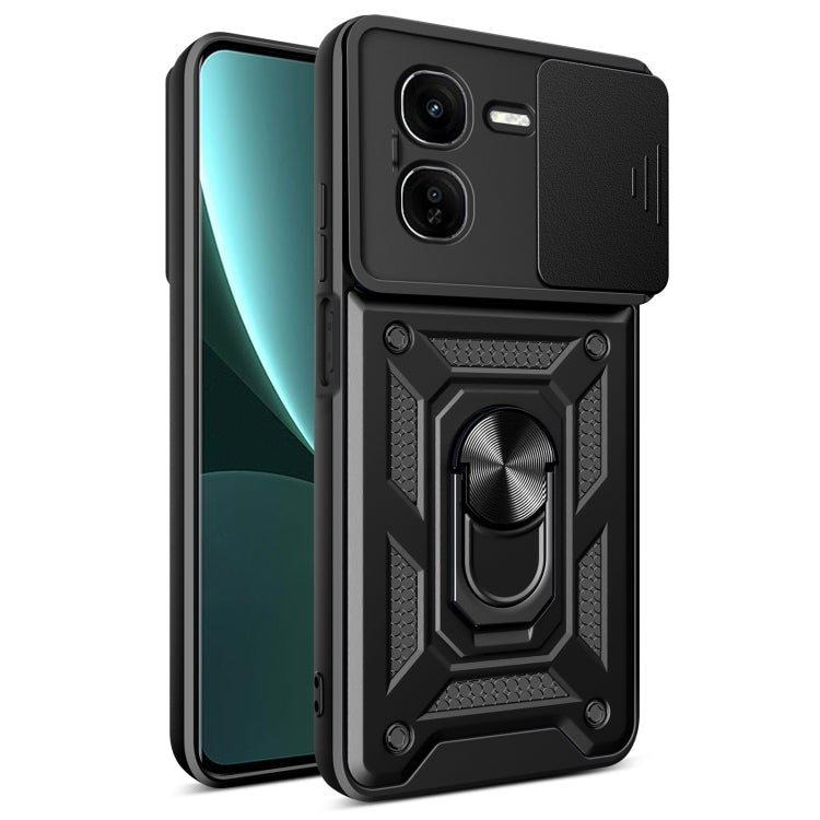 Sliding Camera Cover Design TPU+PC Phone Case, For vivo iQOO Z9x, For vivo iQOO Z9 Turbo 5G, For vivo Y03