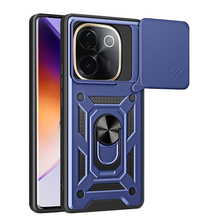 Sliding Camera Cover Design TPU+PC Phone Case, For vivo V40 Lite 5G IDN, For vivo Y300 Pro Global, For vivo iQOO Z9s Pro 5G India