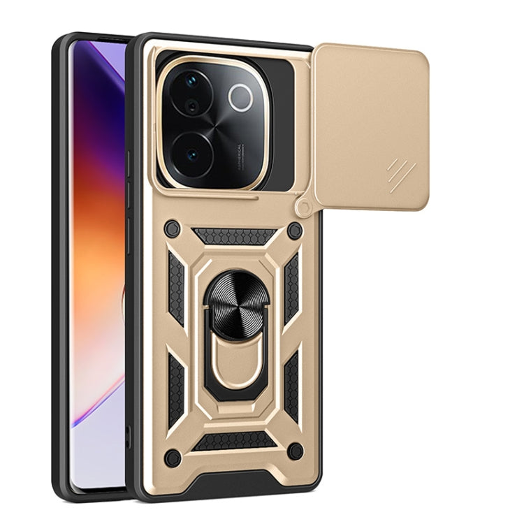 Sliding Camera Cover Design TPU+PC Phone Case, For vivo V40 Lite 5G IDN, For vivo Y300 Pro Global, For vivo iQOO Z9s Pro 5G India