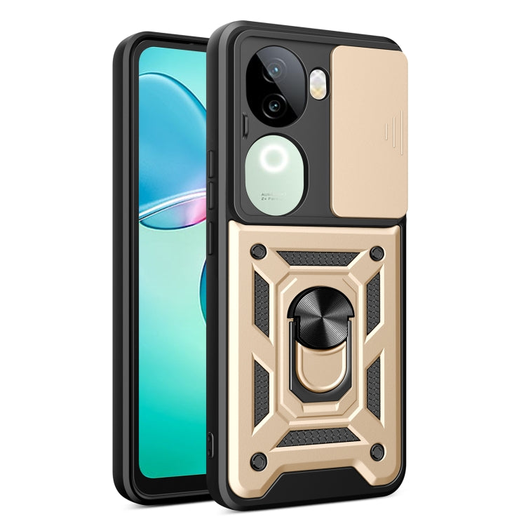 Sliding Camera Cover Design TPU+PC Phone Case, For vivo iQOO Z9s 5G Global, For vivo V40 / V40 Pro / S19 Pro, For vivo Y28 4G