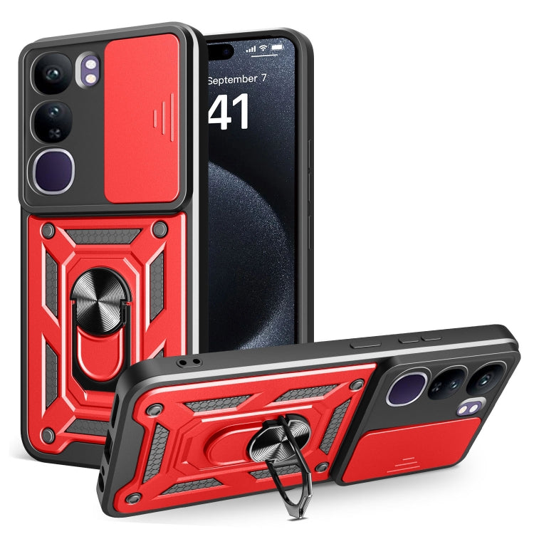Sliding Camera Cover Design TPU+PC Phone Case, For vivo V40 Lite 5G IDN, For vivo Y300 Pro Global, For vivo iQOO Z9s Pro 5G India