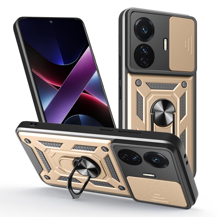 Sliding Camera Cover Design TPU+PC Phone Case, For vivo T1 Pro, For vivo Y15s