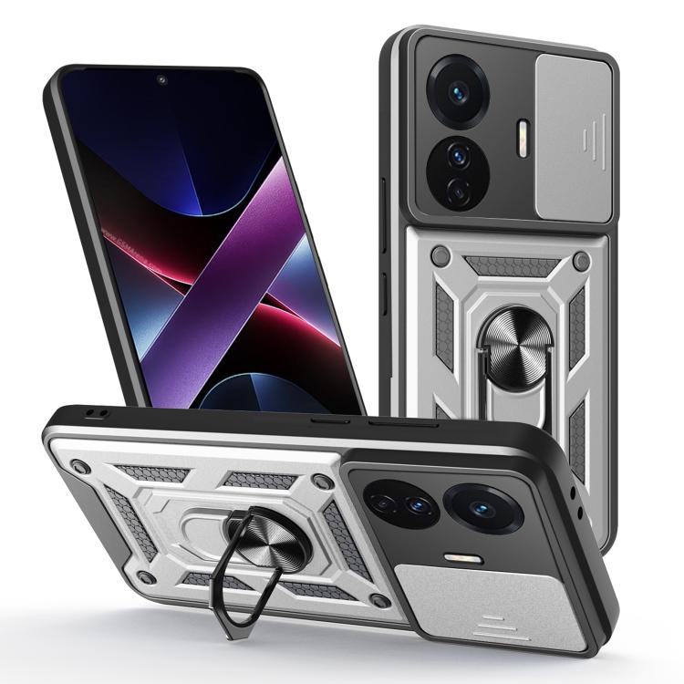 Sliding Camera Cover Design TPU+PC Phone Case, For vivo S17 Pro 5G/V29 5G, For vivo V25 5G/V25e 4G/X80 Lite 5G, For vivo T1 Pro