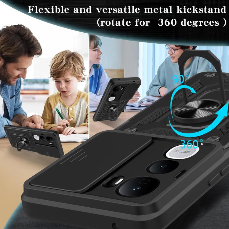 Sliding Camera Cover Design TPU+PC Phone Case, For vivo Y400 Pro 5G India, For vivo Y29s 5G / Y04 4G, For vivo Y29 4G