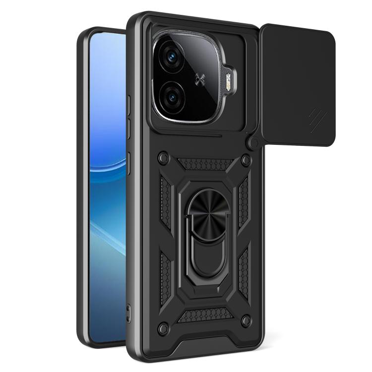 Sliding Camera Cover Design TPU+PC Phone Case, For vivo iQOO Z9x, For vivo iQOO Z9 Turbo 5G, For vivo Y03
