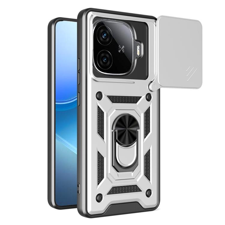Sliding Camera Cover Design TPU+PC Phone Case, For vivo iQOO Z9x, For vivo iQOO Z9 Turbo 5G, For vivo Y03