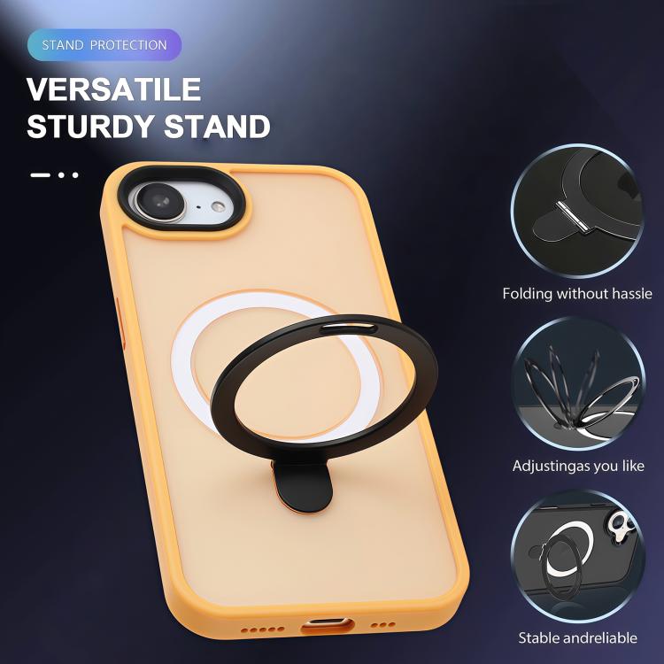 Skin-feel MagSafe Holder PC Hybrid TPU Phone Case, For iPhone 16e, For iPhone 16 Pro Max, For iPhone 16 Pro Apple Accessories engski4427 iPhone 16e - APEXEL INDIA - Mobile Lens - Mobile Camera Lens - Cellphone Accessories - Phone Lens - Smartphone Lens