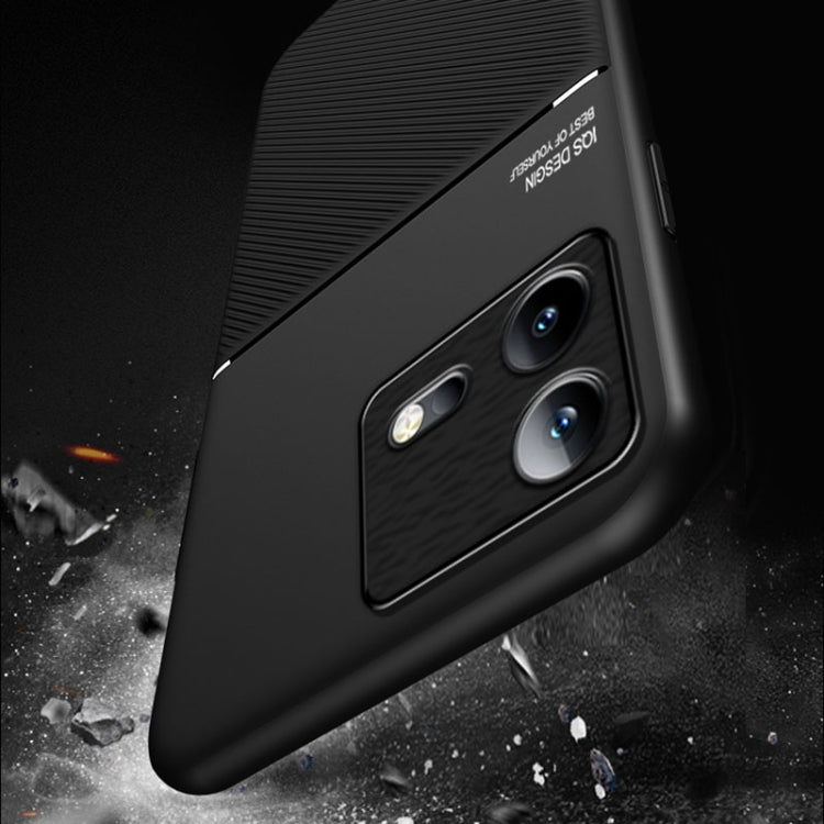 Classic Tilt Strip Grain Magnetic PC Hybrid TPU Phone Case, For vivo iQOO Neo8, For vivo Y78, For vivo Y78+, For vivo Y35 4G