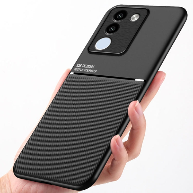 Classic Tilt Strip Grain Magnetic PC Hybrid TPU Phone Case, For vivo V29e Global, For vivo Y35+, For vivo S17, For vivo S17e, For vivo iQOO Neo8, For vivo Y78