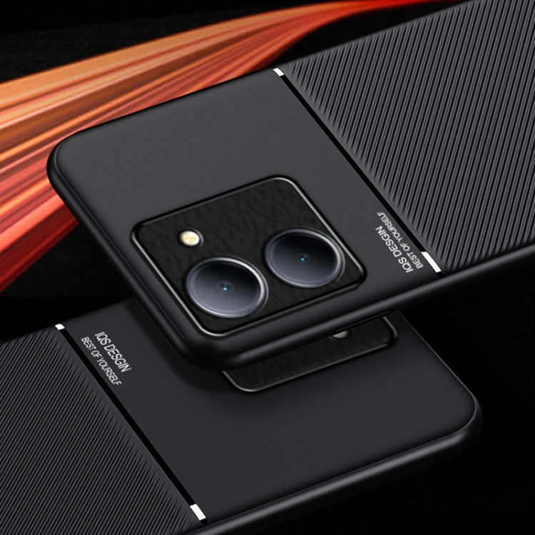 Classic Tilt Strip Grain Magnetic PC Hybrid TPU Phone Case, For vivo Y78+, For vivo Y35 4G