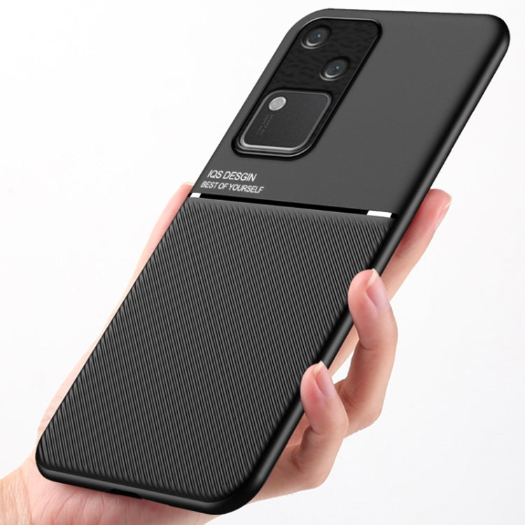 Classic Tilt Strip Grain Magnetic PC Hybrid TPU Phone Case, For vivo S18 Pro, For vivo S18, For vivo X100 Pro, For vivo X100, For vivo iQOO 12, For vivo V29e