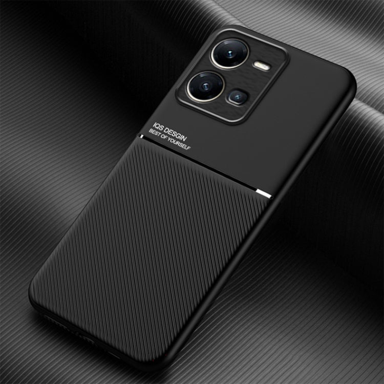 Classic Tilt Strip Grain Magnetic PC Hybrid TPU Phone Case, For vivo Y78+, For vivo Y35 4G