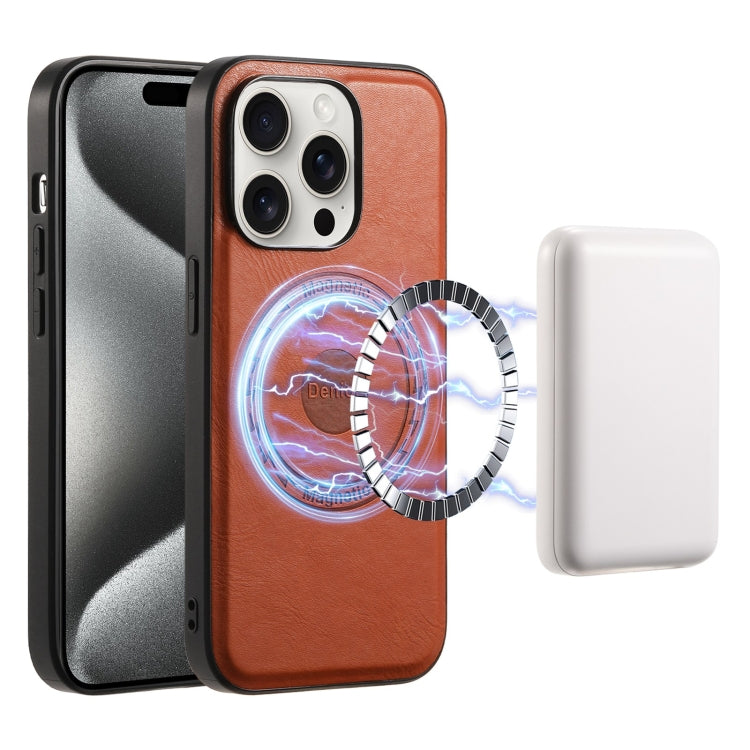 Denior Cowhide Texture Leather MagSafe Phone Case, For iPhone 16 Pro Max, For iPhone 16 Pro, For iPhone 16 Plus, For iPhone 16, For iPhone 15 Pro Max, For iPhone 15 Pro Apple Accessories engden4495 iPhone 16 Pro Max - Denior - Mobile Lens - Mobile Camera Lens - Cellphone Accessories - Phone Lens - Smartphone Lens