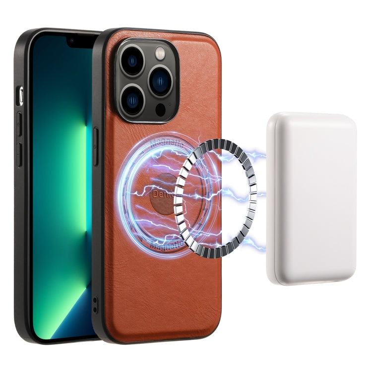 Denior Cowhide Texture Leather MagSafe Phone Case, For iPhone 13 Pro Max, For iPhone 13 Pro, For iPhone 12/12 Pro, For iPhone 12 Pro Max Apple Accessories engden4475 More iPhone Cases - Denior - Mobile Lens - Mobile Camera Lens - Cellphone Accessories - Phone Lens - Smartphone Lens