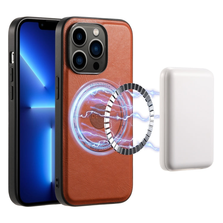 Denior Cowhide Texture Leather MagSafe Phone Case, For iPhone 13 Pro Max, For iPhone 13 Pro, For iPhone 12/12 Pro, For iPhone 12 Pro Max Apple Accessories engden4475 More iPhone Cases - Denior - Mobile Lens - Mobile Camera Lens - Cellphone Accessories - Phone Lens - Smartphone Lens